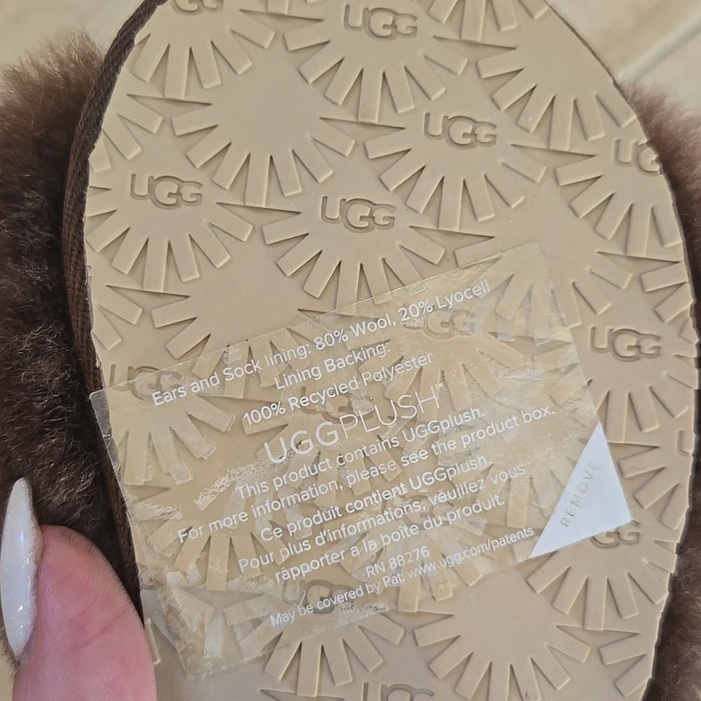 UGG Plush "Fluff Yeah" Sheepskin Lion Unisex Slide/Strap Sandal Shoes - Picture 5 of 8